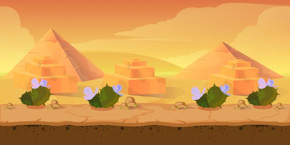 Pyramid Game Background Stock Illustration
