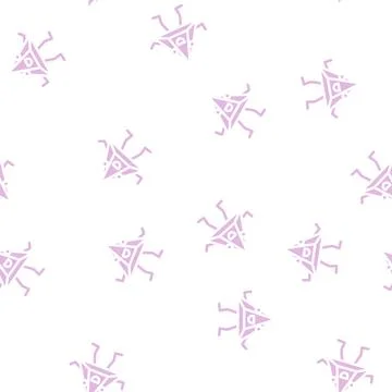 Pyramid geometric shape character glyph vector seamless pattern Stock Illustration