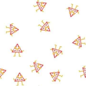 Pyramid geometric shape character vector seamless pattern 스톡 일러스트