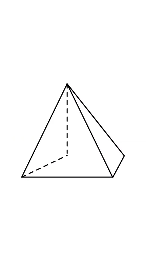 Pyramid Geometry Volume Formula Animation Stock Footage 346565236
