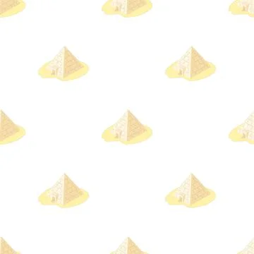 Pyramid of Giza, Egypt pattern seamless vector Stock Illustration