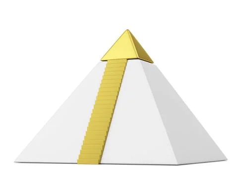 Pyramid with gold top Illustrazione stock