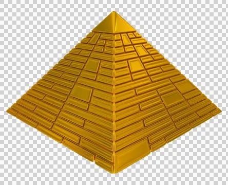 Pyramid golden isolated Ilustración de archivo