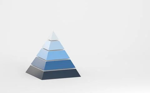 Pyramid graphics and data analysis, 3d rendering. Stock Illustration