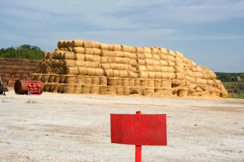 Pyramid of hay Stock Photos
