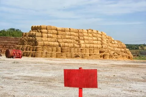 Pyramid of hay Stock Photos