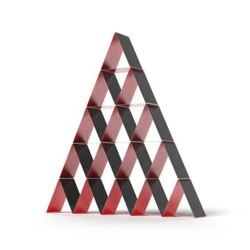 Pyramid house of cards Ilustración de archivo