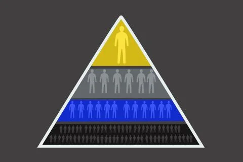 Pyramid of the human race Stock Illustration