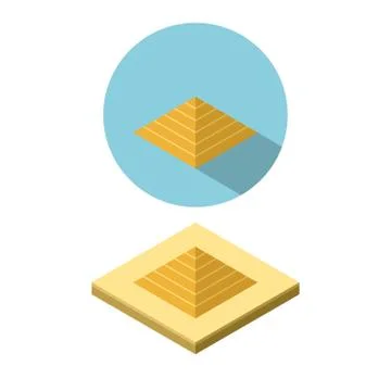 Pyramid icon in isometric style, vector Stock Illustration