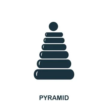 Pyramid icon. Mobile apps, printing and more usage. Simple element sing Stock Illustration