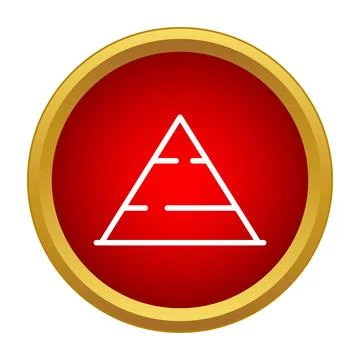 Pyramid icon showing hierarchy structure for business levels イラスト素材