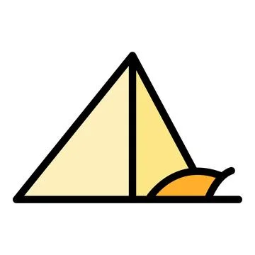 Pyramid icon vector flat 스톡 일러스트