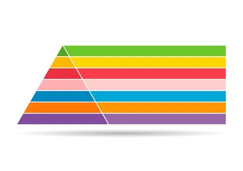 Pyramid infographic chart layout shadow, info modern concept step presentatio Stock Illustration