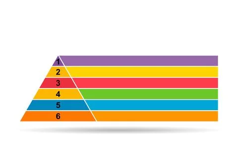 Pyramid infographic chart layout shadow, info modern concept step presentatio Stock Illustration