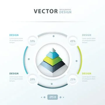 Pyramid infographic Stock Illustration