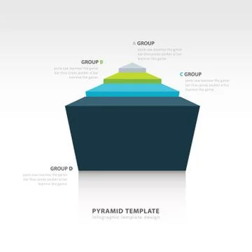 Pyramid infographic template design Illustrazione stock