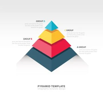 Pyramid  infographic template Stock Illustration