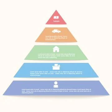 Pyramid infographic template Stock Illustration