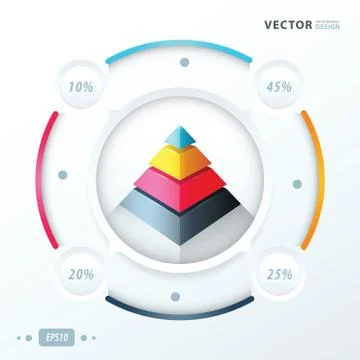 Pyramid infographic vector design Stock Illustration