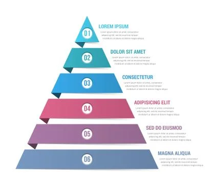 Pyramid Infographics 스톡 일러스트