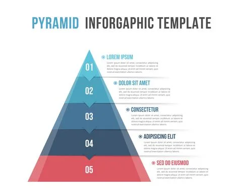 Pyramid Infographics Illustrazione stock
