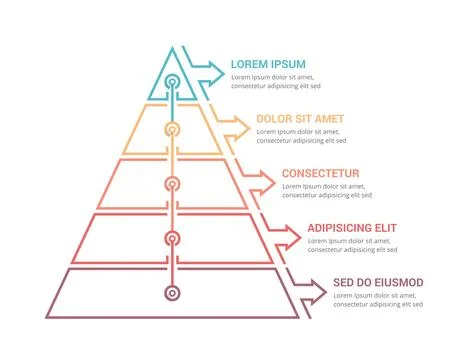 Pyramid Infographics Illustrazione stock