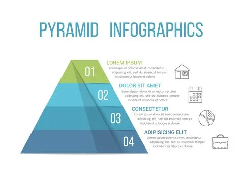 Pyramid Infographics 스톡 일러스트