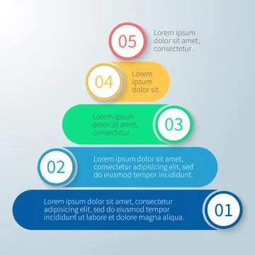 Pyramid for infographics with numbers Stock Illustration