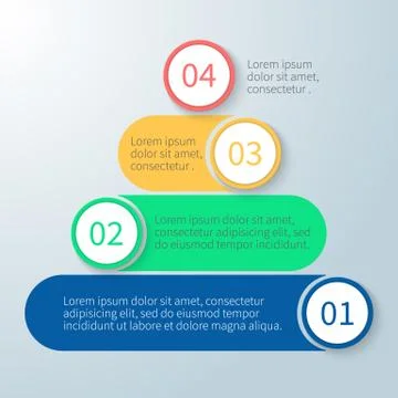 Pyramid for infographics with numbers Stock Illustration