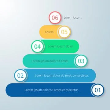 Pyramid for infographics with numbers Stock Illustration