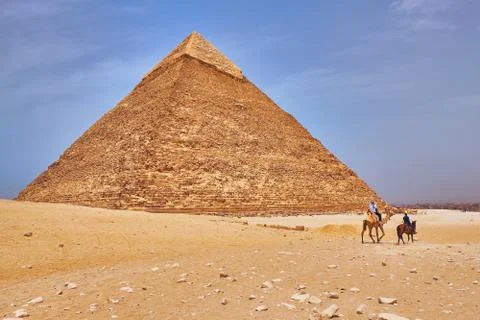 The Pyramid of Khafre (Pyramid of Chephren), the second-tallest of the Ancien Stock Photos
