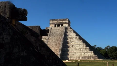Pyramid of Kukulcan at Chichen Itza Stock Footage 94710733