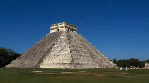 The Pyramid of Kukulcan at Chichen Itza Stock Footage 94710983