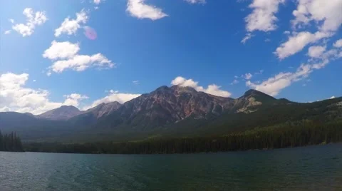 Pyramid Lake, Canada (time lapse) Stock Footage 68511747