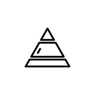 Pyramid Line Icon In Flat Style Vector For Apps, UI, Websites. Black Icon Vector Stock Illustration