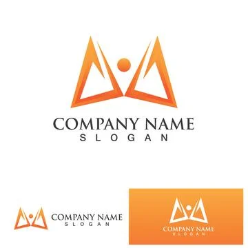 Pyramid Logo and symbol vector element Stock Illustration