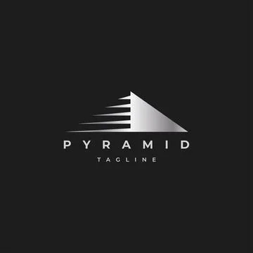 Pyramid logo design Stock Illustration