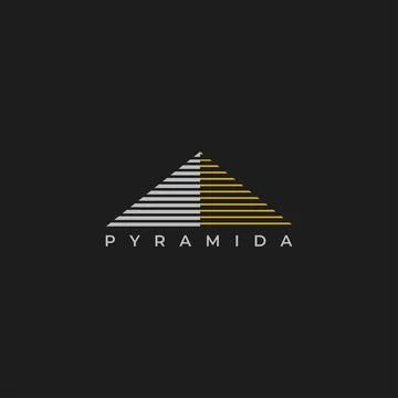 Pyramid logo design Stock Illustration