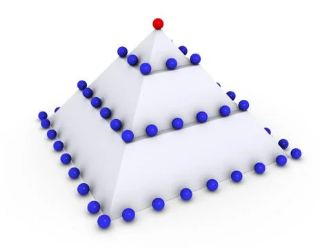 Pyramid with many spheres Stock Illustration