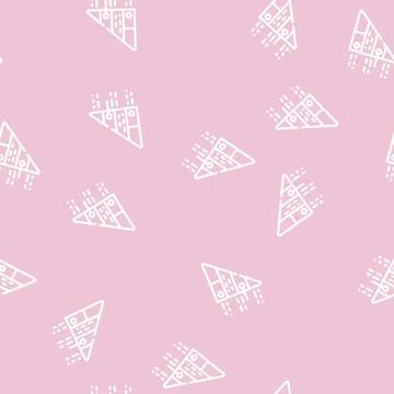 Pyramid maslow line vector seamless pattern black Stock Illustration