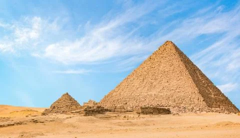 Pyramid of Menkaur Stock Photos