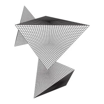 Pyramid molecular grid technology style. Stock Illustration
