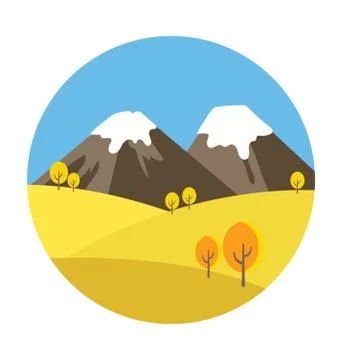 Pyramid Mountain Vector Icon Stock Illustration