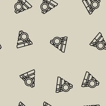 Pyramid of needs line vector seamless pattern Illustrazione stock