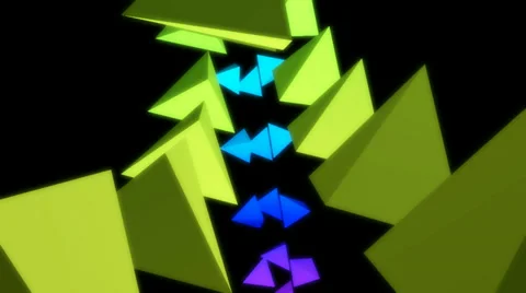 Pyramid neon array Video stock 32405473