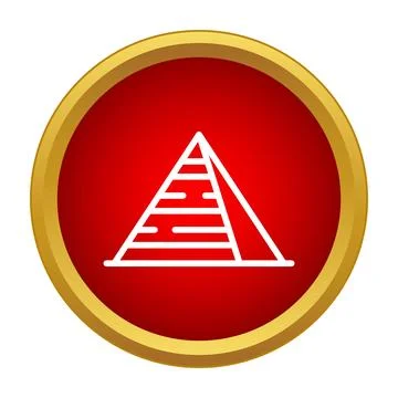 Pyramid outline icon representing ancient egyptian culture Ilustración de archivo