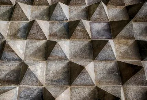 Pyramid Pattern Architectural Detail Stock Photos