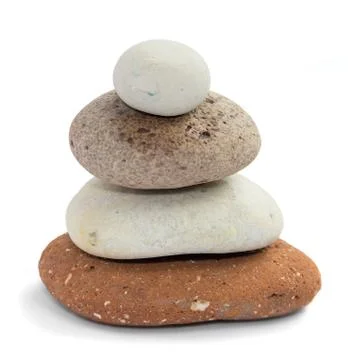 Pyramid of pebbles Stock Photos