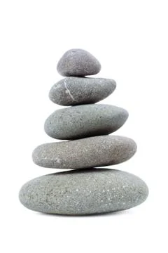 The pyramid of pebbles. Stock Photos