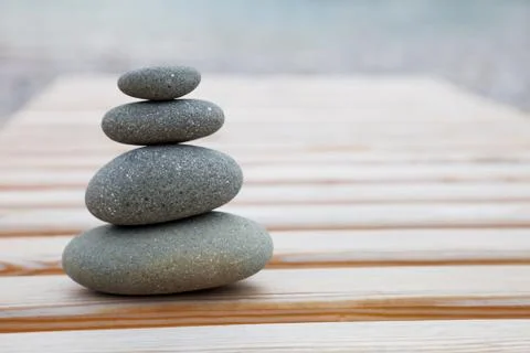 The pyramid of pebbles Stock Photos